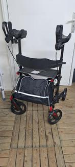 Aidapt lichtgewicht onderarm rollator - zwart - 4 wielen, Ophalen, Opvouwbaar, Nieuw