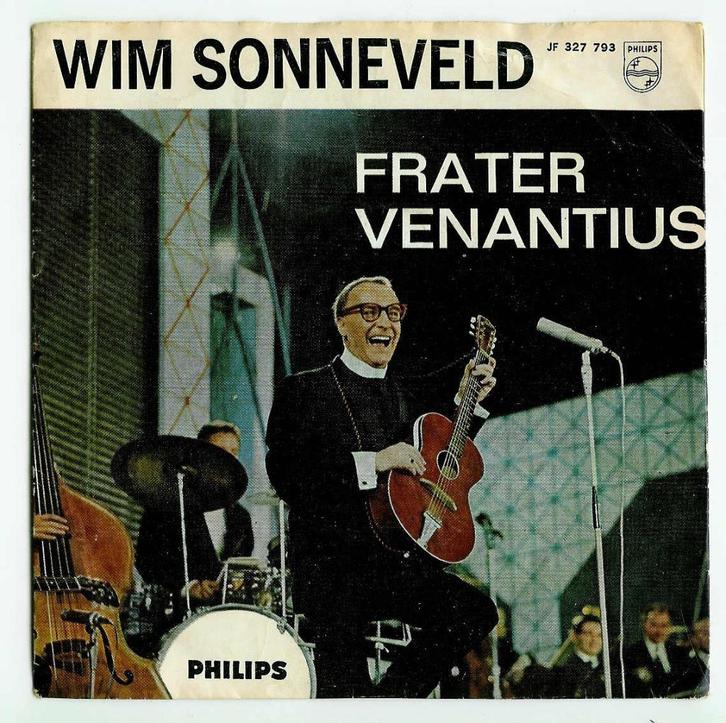 Wim Sonneveld, Frater Venantius, originele single uit 1964, Cd's en Dvd's, Vinyl Singles, Gebruikt, Single, Humor en Cabaret, 7 inch