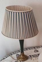 Klassieke lamp mooie kap en bronzen tulp voetstuk, Huis en Inrichting, Lampen | Tafellampen, Ophalen, Gebruikt, Metaal, Minder dan 50 cm