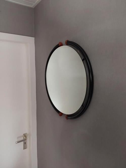 Ronde spiegel Bony Design met metalen omlijsting 52cm, Huis en Inrichting, Woonaccessoires | Spiegels, Zo goed als nieuw, Ophalen