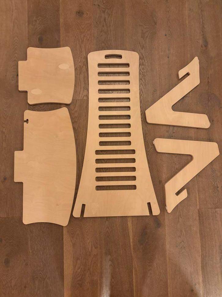 Ed Works Houten Staand Bureau, Computers en Software, Laptopstandaarden, Gebruikt, In hoogte verstelbaar, Ophalen