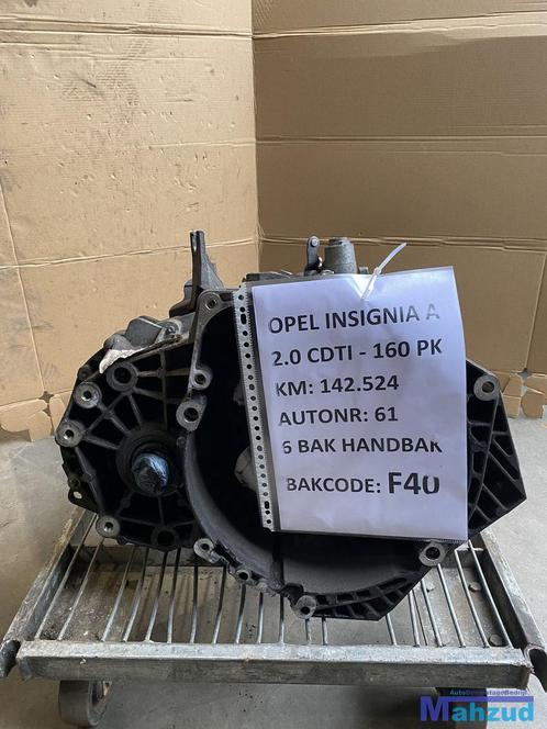 OPEL INSIGNIA A 2.0 cdti Versnellingsbak 6 bak F40, Auto-onderdelen, Transmissie en Toebehoren, Opel, Gebruikt, Ophalen of Verzenden