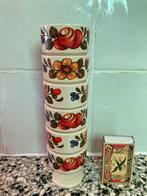 6 Emsa seventies eierschaaltjes vintage retro eierdopjes, Ophalen of Verzenden, Zo goed als nieuw, Overige stijlen, Schaal of Schalen