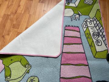 Speelkleed kinderkamer 100x 133cm; roze met blauw en groen beschikbaar voor biedingen