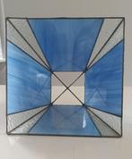 Prachtig blauwe hanglamp in Tiffany stijl, Uniek exemplaar, Ophalen of Verzenden, Minder dan 50 cm, Glas