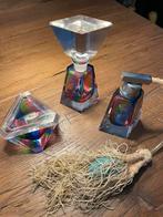 Vintage gekleurd kristal kaptafelset, Antiek en Kunst, Verzenden