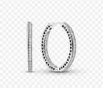 Pandora Oorringen Zilver, Sieraden, Tassen en Uiterlijk, Oorbellen, Met kristal, Hangers, Ophalen of Verzenden, Zo goed als nieuw