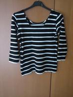 Mooi zwart-wit strepen shirt CORA KEMPERMAN 36-38 snazzeys, Kleding | Dames, Maat 38/40 (M), Verzenden, Zwart, Lange mouw