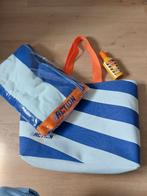 Action strandtas met strandhandoek en zonnebrandcrème, Ophalen of Verzenden