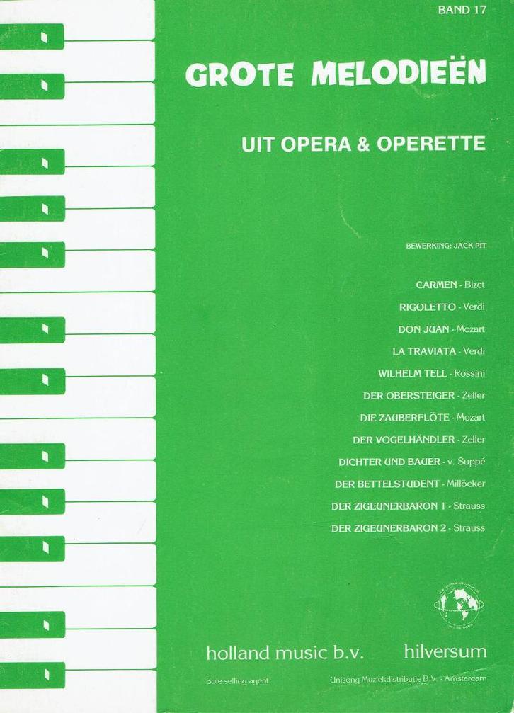 Grote melodieën Uit opera en operette Band 17, Muziek en Instrumenten, Bladmuziek, Zo goed als nieuw, Artiest of Componist, Klassiek