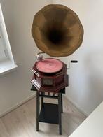 Grammofoon incl naalden en platen, Antiek en Kunst, Ophalen