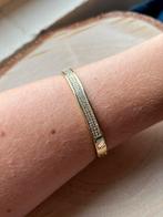 Gouden Strass Bangle Armband, Sieraden, Tassen en Uiterlijk, Staal, Nieuw, Ophalen of Verzenden, Goud