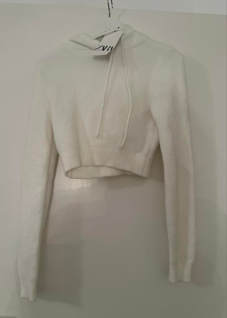 Witte Zara Hoodie - Maat M, Kleding | Dames, Ophalen of Verzenden, Nieuw, Maat 38/40 (M), Wit