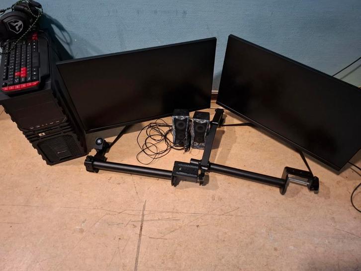 Gaming PC met MSI Beeldscherm, Computers en Software, Desktop Pc's, Gebruikt, Onbekend, HDD, SSD, 8 GB, Met videokaart, Met monitor