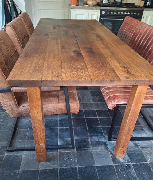 unieke eettafel, Huis en Inrichting, Tafels | Eettafels, Gebruikt, 50 tot 100 cm, 200 cm of meer, Vijf personen of meer, Rechthoekig
