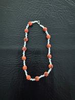 Basketbal ketting strak wit oranje, Ophalen of Verzenden, Nieuw, Wit, Overige materialen