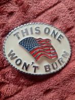 Vintage Riemgesp met Amerikaanse Vlag, Losse buckle of gesp, Overige kleuren, Onbekend, Minder dan 95 cm