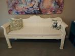 Brocante houten zitbank, Ophalen, Zo goed als nieuw, Minder dan 150 cm