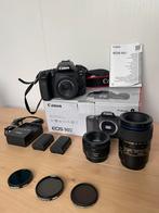 Canon EOS 90D + objectieven, filters, originele doos, Spiegelreflex, Canon, Ophalen of Verzenden, Zo goed als nieuw