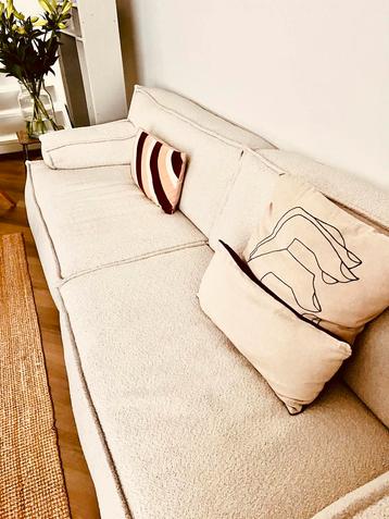 Teddy Lounge Bank creme/Wit - Zo Goed Als Nieuw beschikbaar voor biedingen