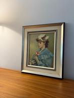 Schilderij, olieverf op doek, J. Collar, Paris 1897, netjes, Ophalen of Verzenden