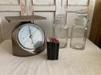 Brocante oude weegschaal - snoeppotten - kerkboekjes, Ophalen of Verzenden