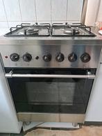 Soltair rvs 4-pits gasfornuis met oven, Ophalen, Gebruikt, Hete lucht, 60 cm of meer