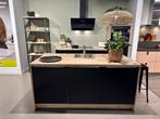 DH017 - Nobilia San Remo zwart Showroomkeuken, Huis en Inrichting, Keuken | Complete keukens, Ophalen, Zwart, Met kookeiland, Nieuw