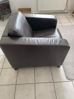 Te koop leren kamerstoel., Huis en Inrichting, Stoelen, Ophalen, Gebruikt, Bruin, Leer