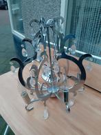 Plafondlamp kroonluchter, van glas en kunststof., Ophalen, Gebruikt, Glas, Plafondlamp kroonluchter, van glas en kunststof.