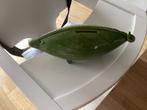 Groene Keramieken Spaarpot Varken - Verzamelitem, Ophalen of Verzenden, Gebruikt, Overige materialen, Minder dan 50 cm