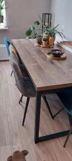 Mooie houtlook eet tafel 190x100, Huis en Inrichting, Tafels | Eettafels, Ophalen, Gebruikt, 50 tot 100 cm, Vijf personen of meer