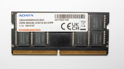 Sodimm Adata DDR5 5600 32GB, Computers en Software, RAM geheugen, Zo goed als nieuw, Laptop, 32 GB, DDR5, Ophalen of Verzenden