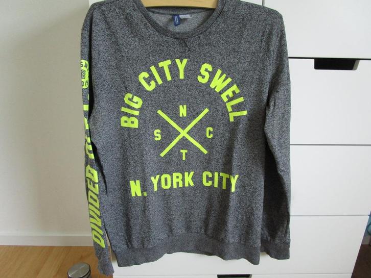 H&M - sportieve sweat trui maat M, Kleding | Heren, Truien en Vesten, Gedragen, Maat 48/50 (M), Grijs, Ophalen of Verzenden