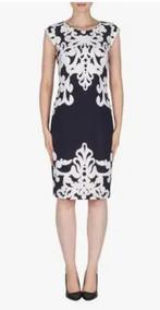 Joseph Ribkoff chique blauw/witte zomerjurk mt 44, Overige kleuren, ., Maat 42/44 (L), Joseph Ribkoff