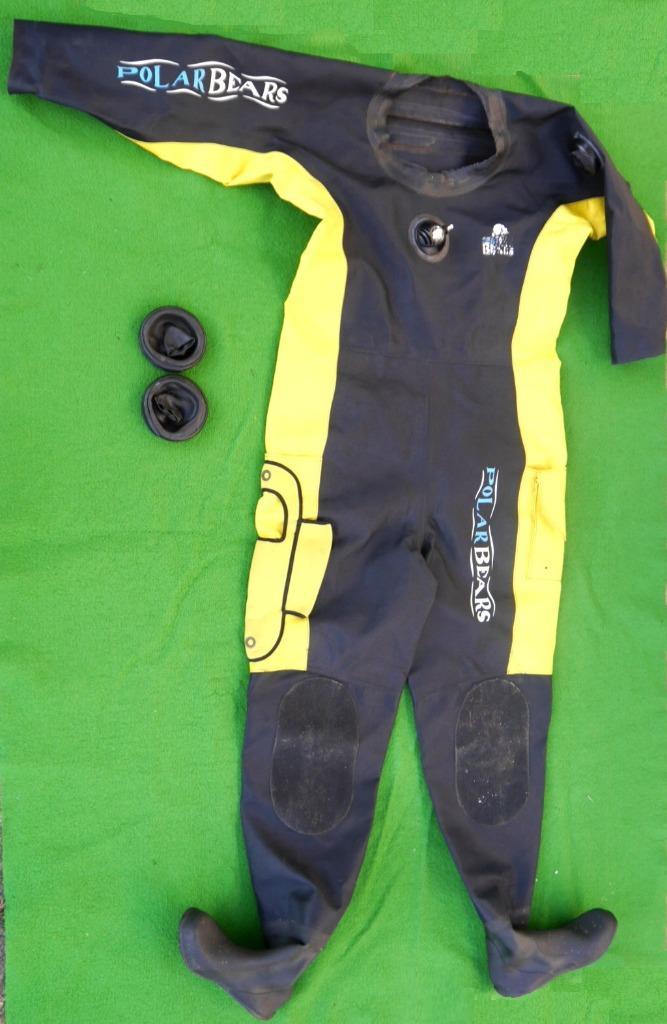 Droogpak Polar Bears voor dame van ca 180 cm., Watersport en Boten, Duiken, Gebruikt, Duikpak, Ophalen of Verzenden