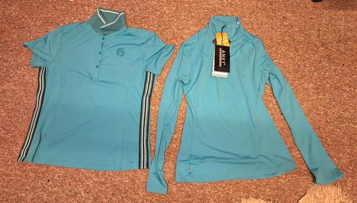 Anky turquoise setje kleding, Dieren en Toebehoren, Paardrijkleding, Zo goed als nieuw, Ophalen of Verzenden