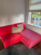 Rode Ikea bank, Huis en Inrichting, Banken | Bankstellen, Ophalen, Gebruikt, 125 tot 150 cm, Hoekbank