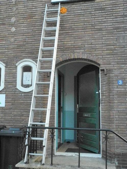 Ladder Excelsior Steekladder, Doe-het-zelf en Verbouw, Ladders en Trappen, Gebruikt, Ladder, 4 meter of meer, Ophalen of Verzenden