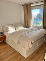 IKEA Brimnes bed 180x200 met lades en lattenbodem, Huis en Inrichting, Slaapkamer | Bedden, Ophalen, Wit, Tweepersoons, Zo goed als nieuw