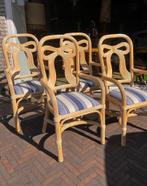 Vintage Rotan Stoelen met Strik (Set van 4), Bruin, Vintage, Vintage, Zo goed als nieuw