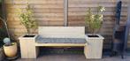 Steigerhouten Tuinbank met Plantenbakken Tuin Terras Veranda, Ophalen of Verzenden, Nieuw, Hout