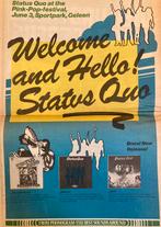 Paginagrote A3 advertentie STATUS QUO Pinkpop 1974 Geleen, Ophalen of Verzenden