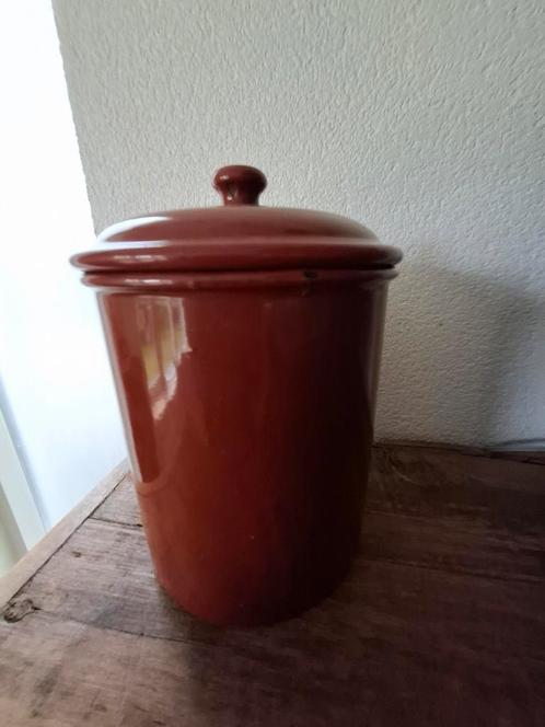 Emaille voorraadpot, Antiek en Kunst, Antiek | Emaille, Ophalen of Verzenden