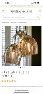 Riviera maison rue de temple hanglampen, Huis en Inrichting, Lampen | Hanglampen, Ophalen, Minder dan 50 cm, Glas, Landelijk