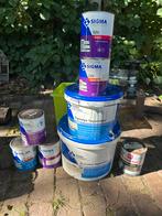 SIGMA hoge kwaliteitsverf kleur WIT en GRIJS, Doe-het-zelf en Verbouw, Verf, Beits en Lak, Wit, Ophalen of Verzenden, Minder dan 5 liter