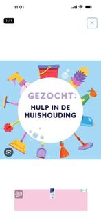Schoonmaakster / huishoudelijke hulp gezocht, Overige uren, Overige niveaus, Overige vormen