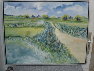 Landschap schilderij TEXEL Wouter Weerman beschikbaar voor biedingen