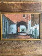 Oude pastelkrijttekening - Mechelen (België)!, Antiek en Kunst, Kunst | Tekeningen en Foto's, Ophalen of Verzenden