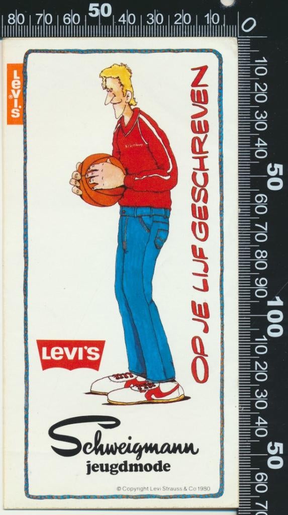 Sticker: Schweigmann Jeugdmode - Levis, Ophalen of Verzenden, Zo goed als nieuw, Bedrijf of Vereniging